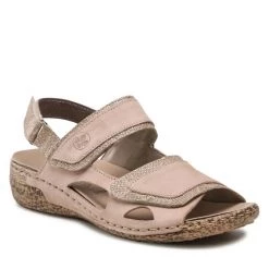 Rieker Γυναίκες Σανδάλια V7284-60 Μπεζ Μπεζ