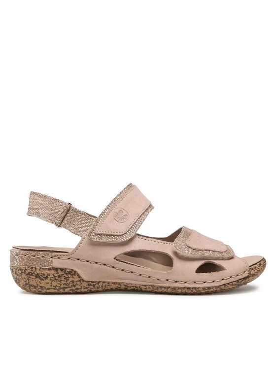 Rieker Γυναίκες Σανδάλια V7284-60 Μπεζ Μπεζ 4 Rieker Γυναίκες Σανδάλια V7284-60 Μπεζ Μπεζ - Image 2