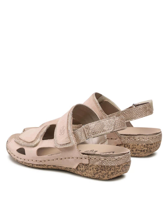 Rieker Γυναίκες Σανδάλια V7284-60 Μπεζ Μπεζ 5 Rieker Γυναίκες Σανδάλια V7284-60 Μπεζ Μπεζ - Image 3