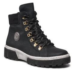 Rieker Γυναίκες Biker Μποτάκια Μποτάκια X8633-01 Μαύρο Μαύρο