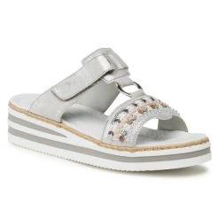 Rieker Γυναίκες Παντόφλες V02M6-40 Ασημί Ασημί