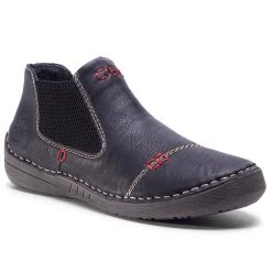 Rieker Γυναίκες Biker Μποτάκια Μποτάκια με λάστιχο 52590-01 Μαύρο Μαύρο