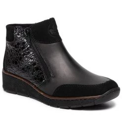 Rieker Γυναίκες Biker Μποτάκια Μποτάκια 53782-00 Μαύρο Μαύρο