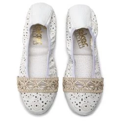 Rieker Γυναίκες Μπαλαρίνες 41466-81 Λευκό Λευκό -Rieker Εκπτώσεις unnamed file 244