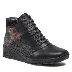 Rieker Γυναίκες Biker Μποτάκια Μποτάκια N3374-00 Μαύρο Μαύρο