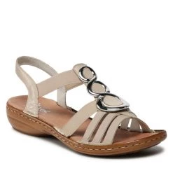 Rieker Γυναίκες Σανδάλια 60841-60 Μπεζ Μπεζ