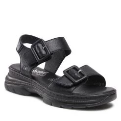 Rieker Γυναίκες Σανδάλια 66680-00 Μαύρο Μαύρο