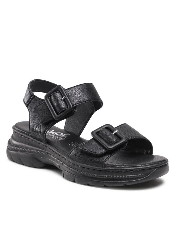 Rieker Γυναίκες Σανδάλια 66680-00 Μαύρο Μαύρο 3 Rieker Γυναίκες Σανδάλια 66680-00 Μαύρο Μαύρο