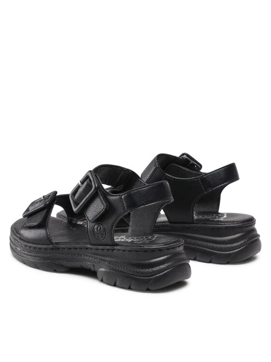 Rieker Γυναίκες Σανδάλια 66680-00 Μαύρο Μαύρο 5 Rieker Γυναίκες Σανδάλια 66680-00 Μαύρο Μαύρο - Image 3