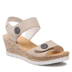 Rieker Γυναίκες Σανδάλια 619B9-60 Μπεζ Μπεζ
