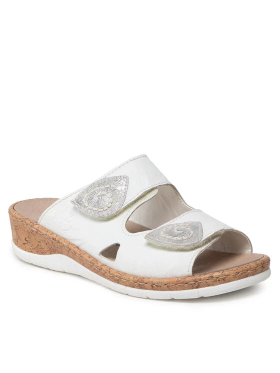 Rieker Γυναίκες Παντόφλες V7151-80 Λευκό Λευκό 3 Rieker Γυναίκες Παντόφλες V7151-80 Λευκό Λευκό