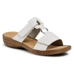 Rieker Γυναίκες Παντόφλες 608P9-80 Λευκό Λευκό