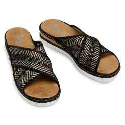 Rieker Γυναίκες Παντόφλες 679A5-00 Μαύρο Μαύρο -Rieker Εκπτώσεις unnamed file 4390