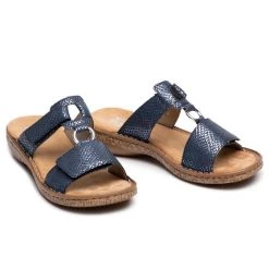 Rieker Γυναίκες Παντόφλες 628P9-14 Μπλε Μπλε -Rieker Εκπτώσεις unnamed file 4522