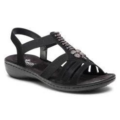 Rieker Γυναίκες Σανδάλια 60806-00 Μαύρο Μαύρο