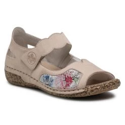 Rieker Γυναίκες Σανδάλια V7299-60 Μπεζ Μπεζ