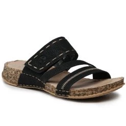 Rieker Γυναίκες Παντόφλες 61150-01VE Μαύρο Μαύρο