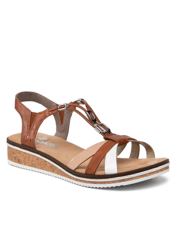 Rieker Γυναίκες Σανδάλια V3657-81 Καφέ Καφέ 3 Rieker Γυναίκες Σανδάλια V3657-81 Καφέ Καφέ