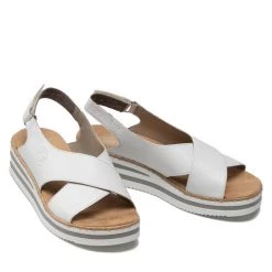 Rieker Γυναίκες Σανδάλια V0271-80 Λευκό Λευκό -Rieker Εκπτώσεις unnamed file 4791